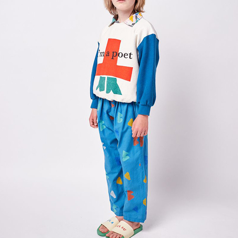 Children's Pants Spring Summer BC Cotton Sweatpants For Girls Boys Wide Cargo Pants Jeans Children's Clothes For Teenagers 220512