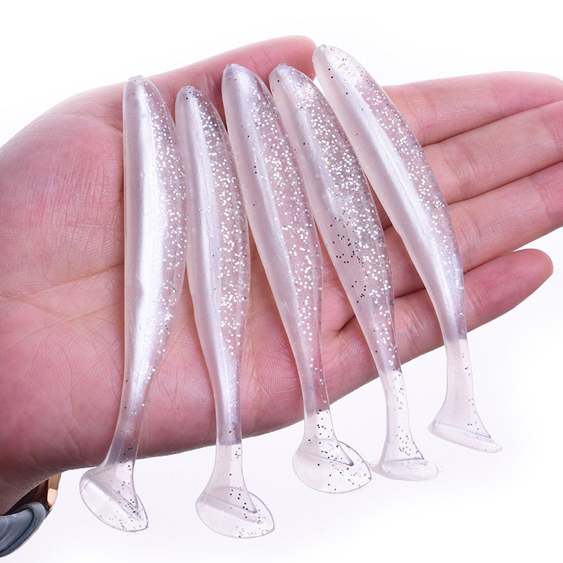 Shad Worm Soft Bait 70mm T Tail Jigging Wobblers Fishing Lure Tackle Bass Pike Aritificial Silicone Swimbait Convenient And Practi
