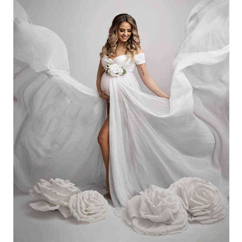Maternity Dresses for Photo Shoot Fashion Sexy White Chiffon Split Front Jumpsuit Dress for Pregnant Women Photography Maxi Gown G220418, Split front dress
Maternity Dresses for Photo Shoot Fashion Sexy White Chiffon Split Front Jumpsuit Dress for Pregnant Women Photography Maxi Gown G220418, Split front dress