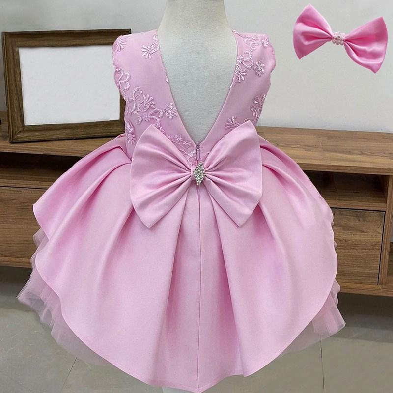 Girl's Dresses Baby For Girls Christmas Toddler Kids Flower Lace Elegant Princess Birthday Gown Children Wedding Party Tulle DressesGirl's