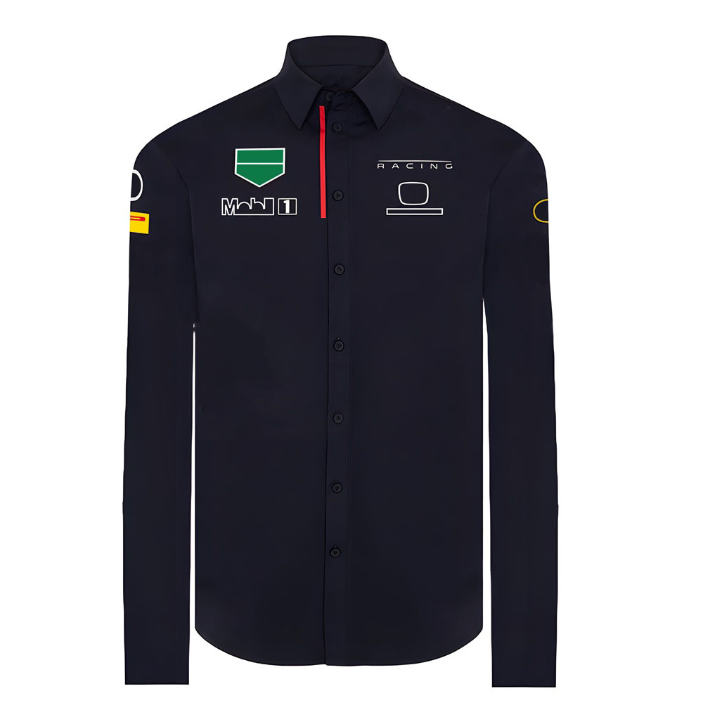 long-sleeved f1 team clothes men and women summer loose casual events can be customized T-shirt short-sleeved lapel shirt