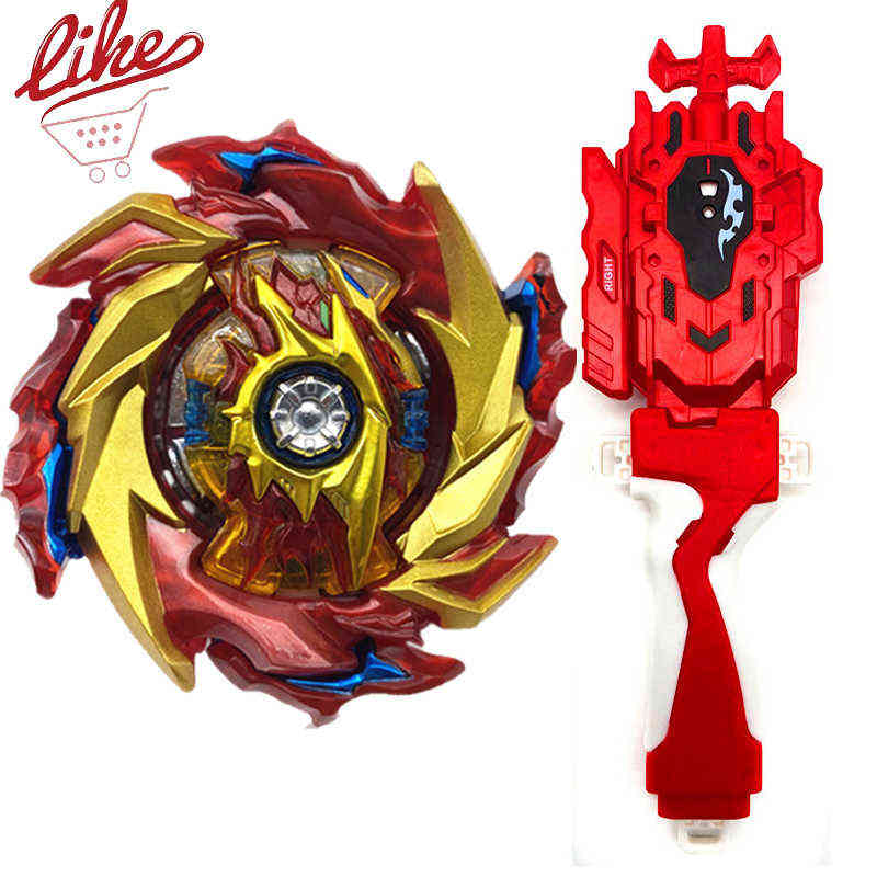 Laike Beyblad Burst Superking Flame B-174 Limit Break DX Set B174 Spinning Top with Launcher Handle Set Toys for Children AA220323