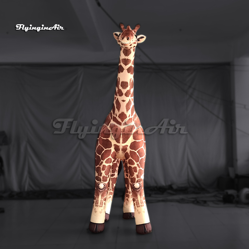 Large Real Inflatable Giraffe Animal Balloon With Long Neck For Circus And Zoo Decoration