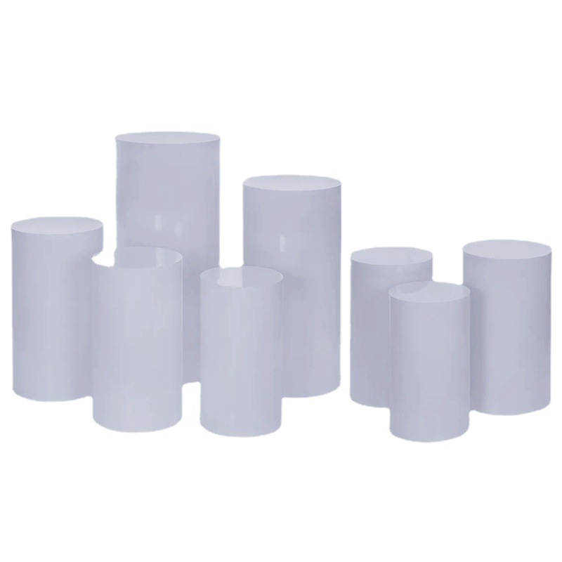 Wedding Props Cylindrical Dessert Table Birthday Party Sign-in Area Decoration Round Cake Stand Wedding Decoration Iron Art Cylinder