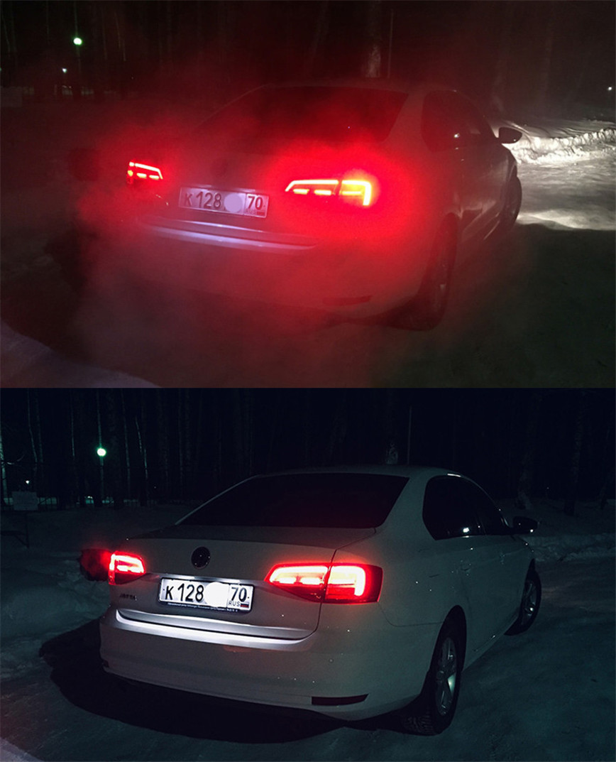 4 PCS Car Tail Lights Parts For Jetta MK7 20 15-20 18 Taillights Rear Lamp LED Signal Brake Reversing Parking FACELIFT Upgrade