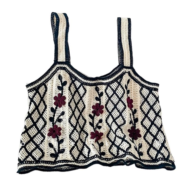 Women's Tanks & Camis Style Women Knit Sleeveless Sweater Vest Crochet Plaid Embroidery Floral Crop Tank TopWomen's, Card
Women's Tanks & Camis Style Women Knit Sleeveless Sweater Vest Crochet Plaid Embroidery Floral Crop Tank TopWomen's, Card