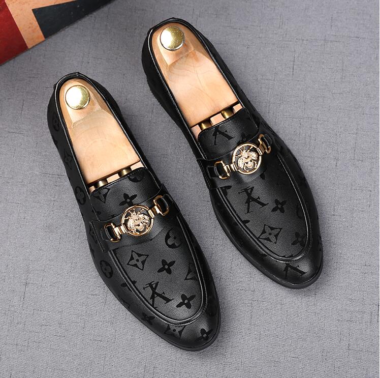 Authentic Real Skin Pointed Toe Designer Men Dress Shoes Genuine Leather Office Male Formal Shoes loafers size: EU39-44, Black
Authentic Real Skin Pointed Toe Designer Men Dress Shoes Genuine Leather Office Male Formal Shoes loafers size: EU39-44, Black