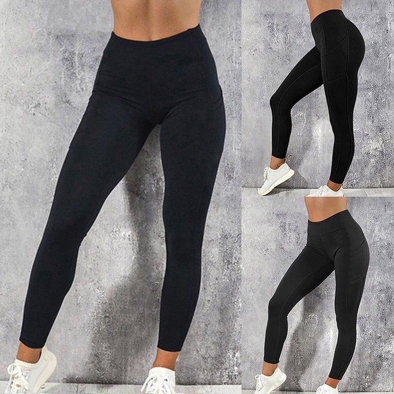 Women Gym Leggings Sexy Fitness Push Up High Waist Pocket Workout Slim Leggins Fashion Casual Mujer Pencil Pants 220517