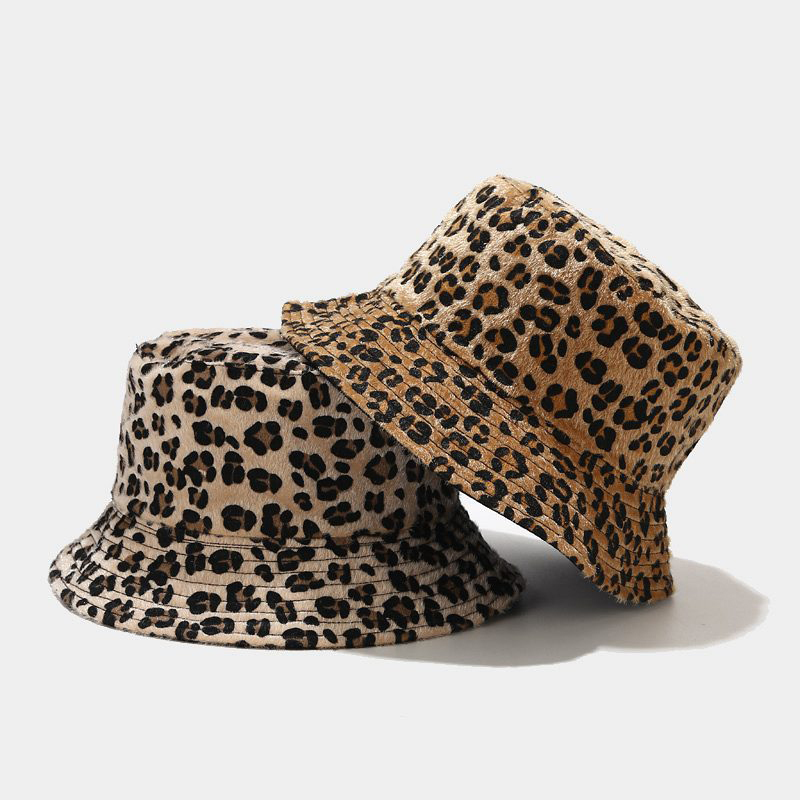 Leopard Reversible Women Bucket Hat Printed Summer Female Hat Cap Outdoor Fishing Lady Panama Casual Cap Sun hat 220325