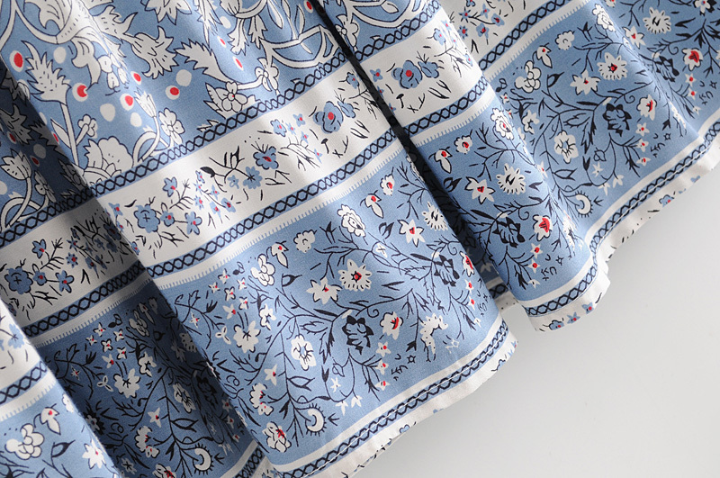 Vintage Chic fashion women Hippie beach Bohemian floral print skirts High Waist Maxi A-Line Boho Skirt Femme 220322