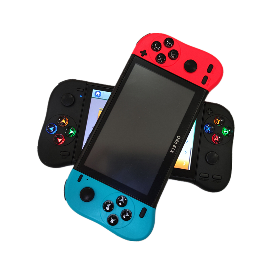 X19 Pro Portable Game Console 5.1 inch Screen Handheld Games Players 8GB for Arcade Neogeo/MD/GBA/FC TV Cable HD Video Show Colourful Button
X19 Pro Portable Game Console 5.1 inch Screen Handheld Games Players 8GB for Arcade Neogeo/MD/GBA/FC TV Cable HD Video Show Colourful Button