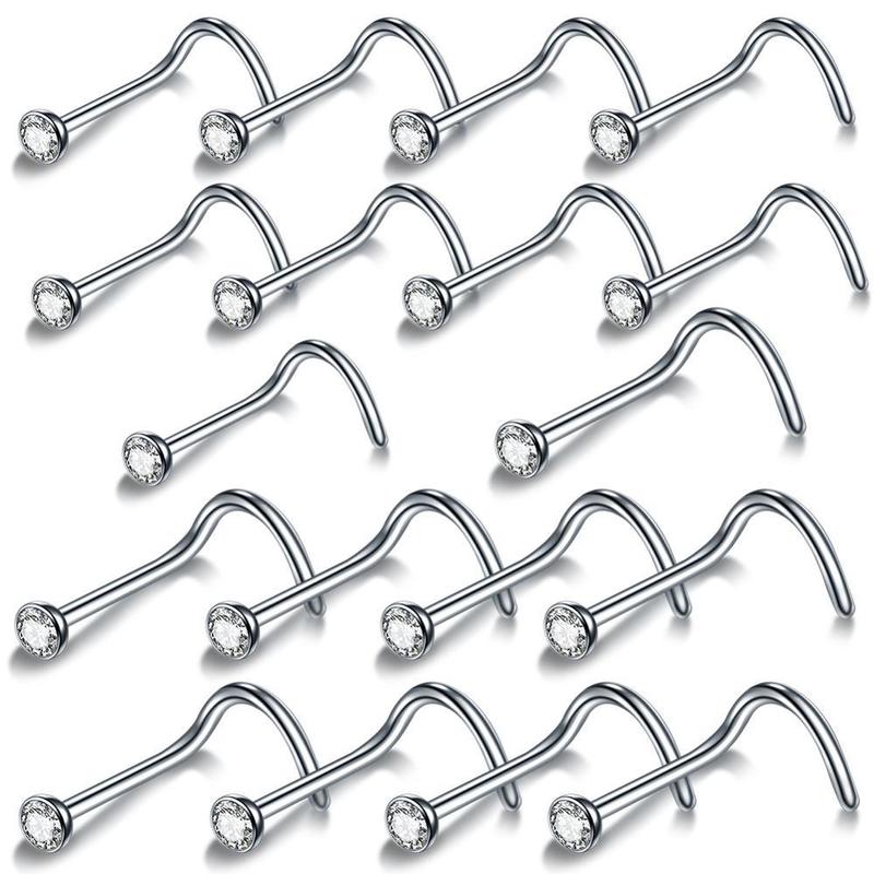 10Pcs lot Steel Nose Stud Earrings 18G 20G Gemed Nostril Piercing Twist Ring Pirsing Nariz Set 220716
10Pcs lot Steel Nose Stud Earrings 18G 20G Gemed Nostril Piercing Twist Ring Pirsing Nariz Set 220716