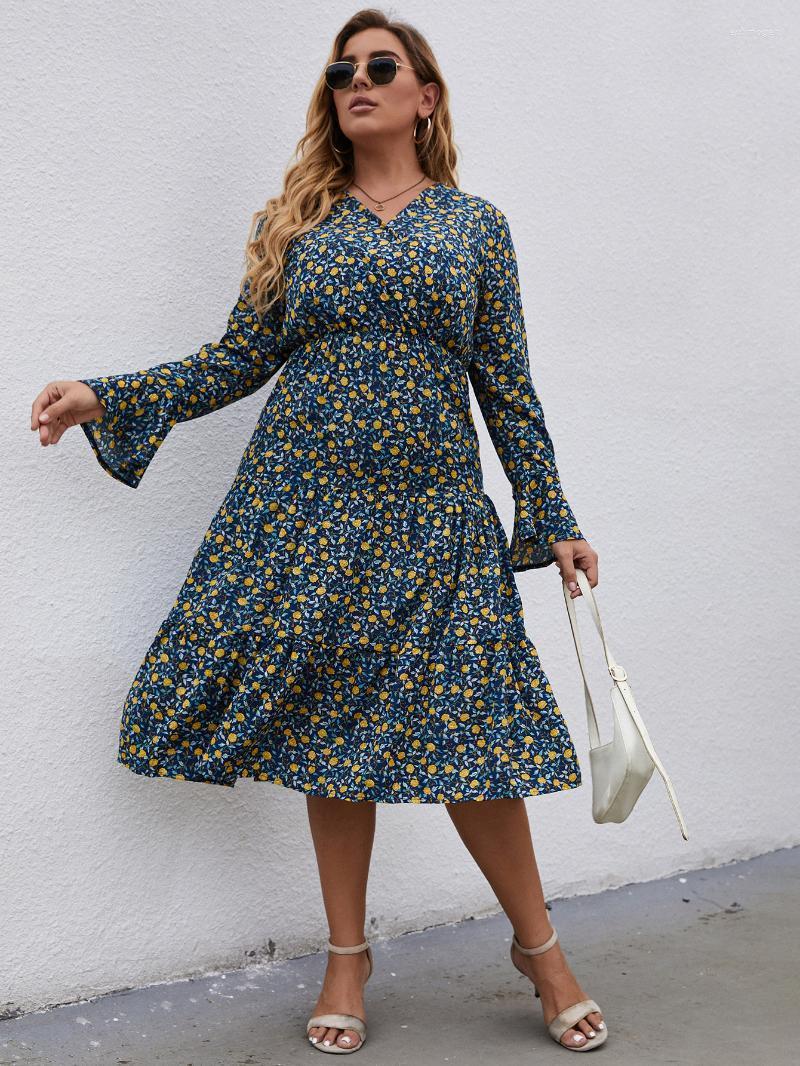 Plus Size Dresses Korean Fashion 2022 Autumn Woman Dress Female V Neck Long Sleeve Floral Print Casual High Waist Echm22, Blue
Plus Size Dresses Korean Fashion 2022 Autumn Woman Dress Female V Neck Long Sleeve Floral Print Casual High Waist Echm22, Blue