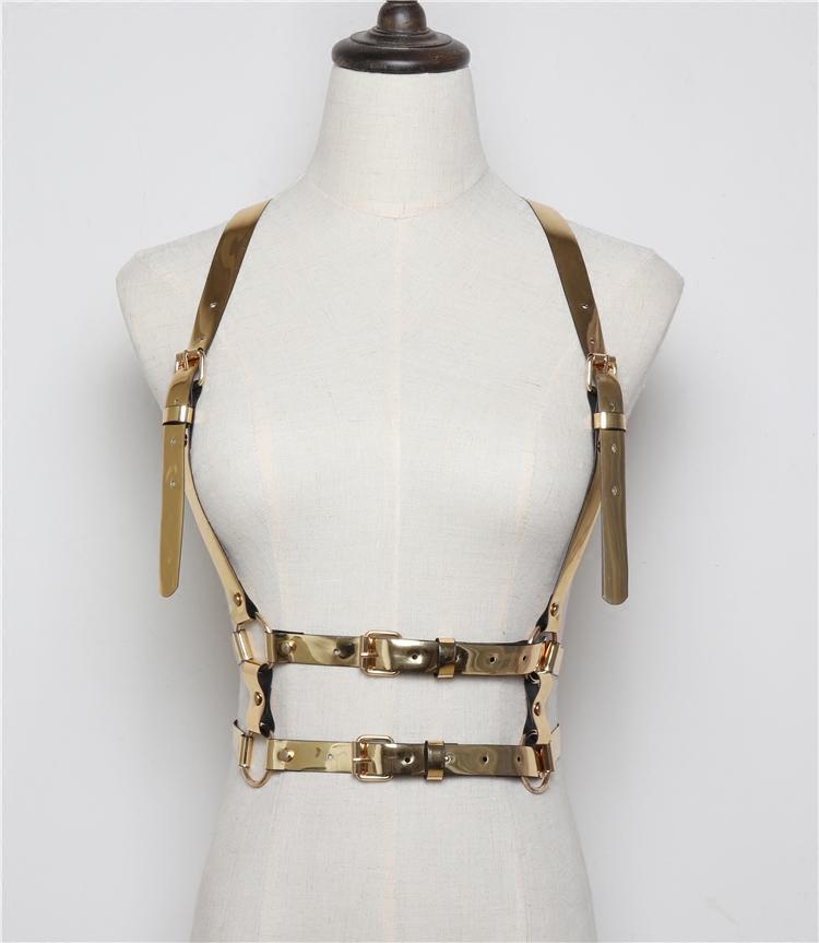 Belts Mirror PU Leather Belt Waist Seal Punk Silver Buckle Double Harajuku Body Bondage Cage Sculpting Harness StrapsBelts, Black
Belts Mirror PU Leather Belt Waist Seal Punk Silver Buckle Double Harajuku Body Bondage Cage Sculpting Harness StrapsBelts, Black