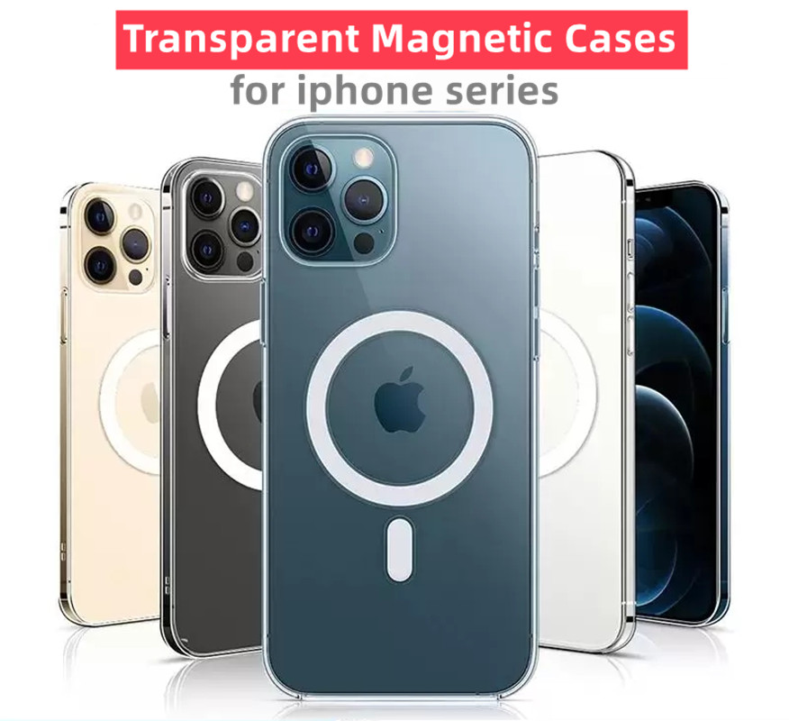 Crystal Cases Clear Wireless Charger Magnetic Case For Magsafe Cover For iPhone 13 12 11 Pro Max Mini, Transparent
Crystal Cases Clear Wireless Charger Magnetic Case For Magsafe Cover For iPhone 13 12 11 Pro Max Mini, Transparent
