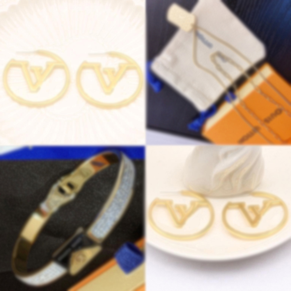 New Style 18K Gold Plated Bracelets Women Bangle Necklace Earrings Stainless steel Crystal Designer L-Letter Jewelry Wedding Lovers Gift Jewelry -L-5, Golden
New Style 18K Gold Plated Bracelets Women Bangle Necklace Earrings Stainless steel Crystal Designer L-Letter Jewelry Wedding Lovers Gift Jewelry -L-5, Golden