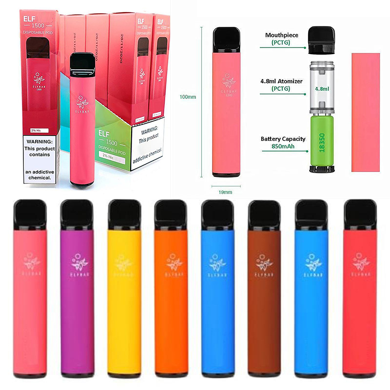 ELF BARS Disposable Battery 1500 Puffs Pod Device Kit E cigarettes 850mAh 4.8ml Prefilled Cartridge Vape Stick Pen Kit
ELF BARS Disposable Battery 1500 Puffs Pod Device Kit E cigarettes 850mAh 4.8ml Prefilled Cartridge Vape Stick Pen Kit