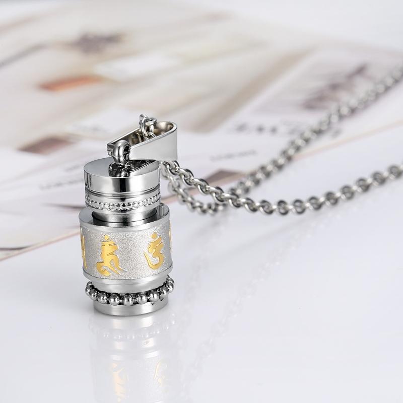 Pendant Necklaces Stainless Steel Om Mani Padme Hum Buddhist Mantra Prayer Wheel Meditation Keepsakes Cremation Urn Necklace
Pendant Necklaces Stainless Steel Om Mani Padme Hum Buddhist Mantra Prayer Wheel Meditation Keepsakes Cremation Urn Necklace