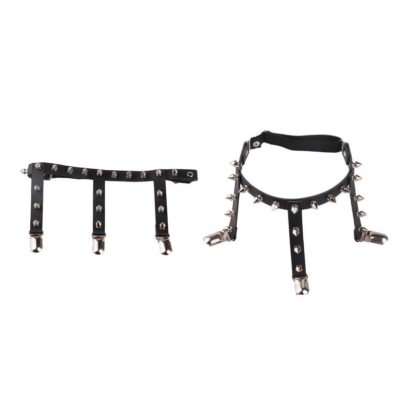 Belts Gothic Leg Garter Belt With Sharp Rivets Decor PU Leather Thigh Clips Elastic Body Nightclub Dance Supplies, Black
Belts Gothic Leg Garter Belt With Sharp Rivets Decor PU Leather Thigh Clips Elastic Body Nightclub Dance Supplies, Black