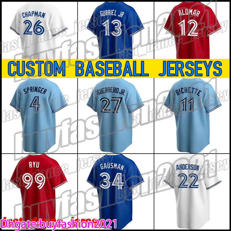 27 Vladimir Guerrero Jr. Baseball Jersey Toronto 11 Bo Bichette 4 George Springer Blue Matt Chapman Alek Manoah Romano Kevin Gausman Joe Carter Teoscar Hernandez, Woman custom jersey (ln)
27 Vladimir Guerrero Jr. Baseball Jersey Toronto 11 Bo Bichette 4 George Springer Blue Matt Chapman Alek Manoah Romano Kevin Gausman Joe Carter Teoscar Hernandez, Woman custom jersey (ln)