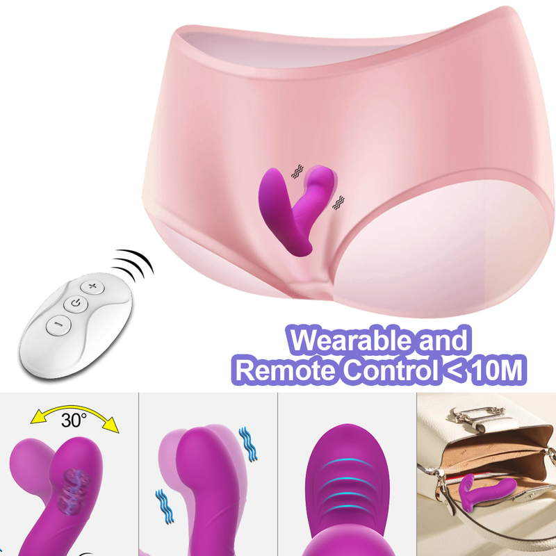 Wireless Remote Control G Spot Dildo Clitoris Stimulator Wearable Panty Vibrator Female Sex Toys Shop for Women Couples Adult 18 220317
