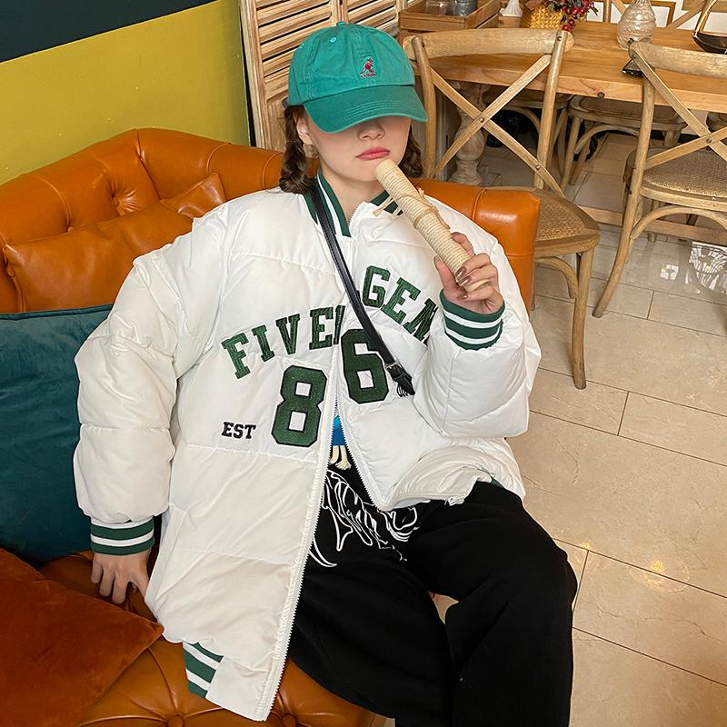 Women's Jackets Baseball Uniform Cotton Jacket Letter Embroidery Versatile Pilot Female Loose Couple Thickened 2022 Autumn Winter, Blue
Women's Jackets Baseball Uniform Cotton Jacket Letter Embroidery Versatile Pilot Female Loose Couple Thickened 2022 Autumn Winter, Blue