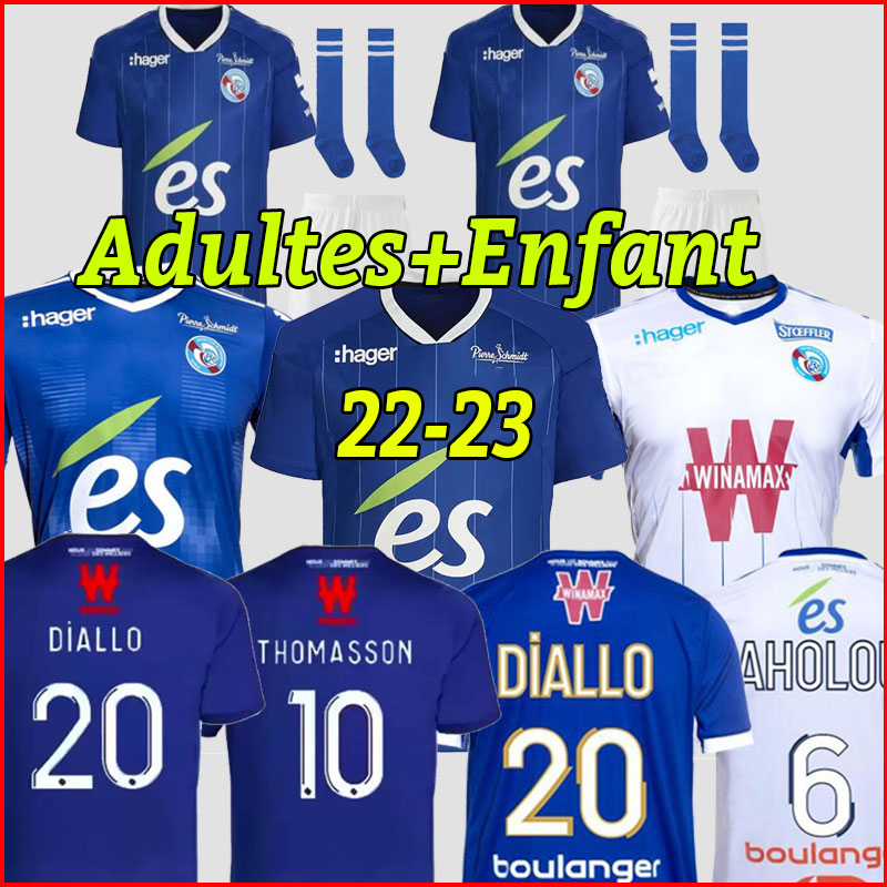 RC Strasbourg 2022 2023 soccer jerseys home blue away Gameiro AHOLOU THOMASSON 21 22 23 Diallo DJIKU LiEnard AJORQUE maillot de foot football shirts top kid adult, Home+patch
RC Strasbourg 2022 2023 soccer jerseys home blue away Gameiro AHOLOU THOMASSON 21 22 23 Diallo DJIKU LiEnard AJORQUE maillot de foot football shirts top kid adult, Home+patch