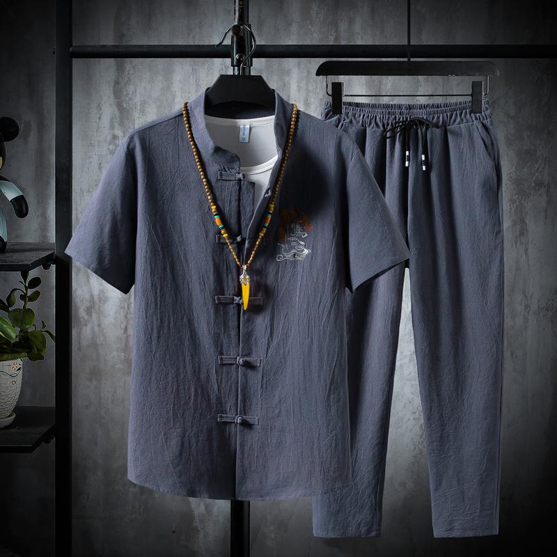 Men's Tracksuits 2022 Summer Mens Single Breast Linen Shirt Sets Male Streetwear Shirts+Ankle Pants Chinese Tracksuit For Men 2 Pieces Set 5, Black 2pcs set men
Men's Tracksuits 2022 Summer Mens Single Breast Linen Shirt Sets Male Streetwear Shirts+Ankle Pants Chinese Tracksuit For Men 2 Pieces Set 5, Black 2pcs set men