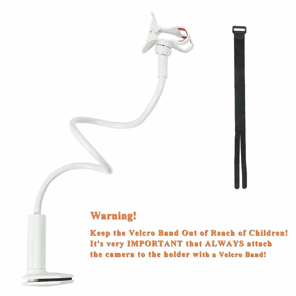 Multifunction Universal Camera Holder Stand for Baby Monitor Mount on Bed Cradle Adjustable Long Arm Bracket