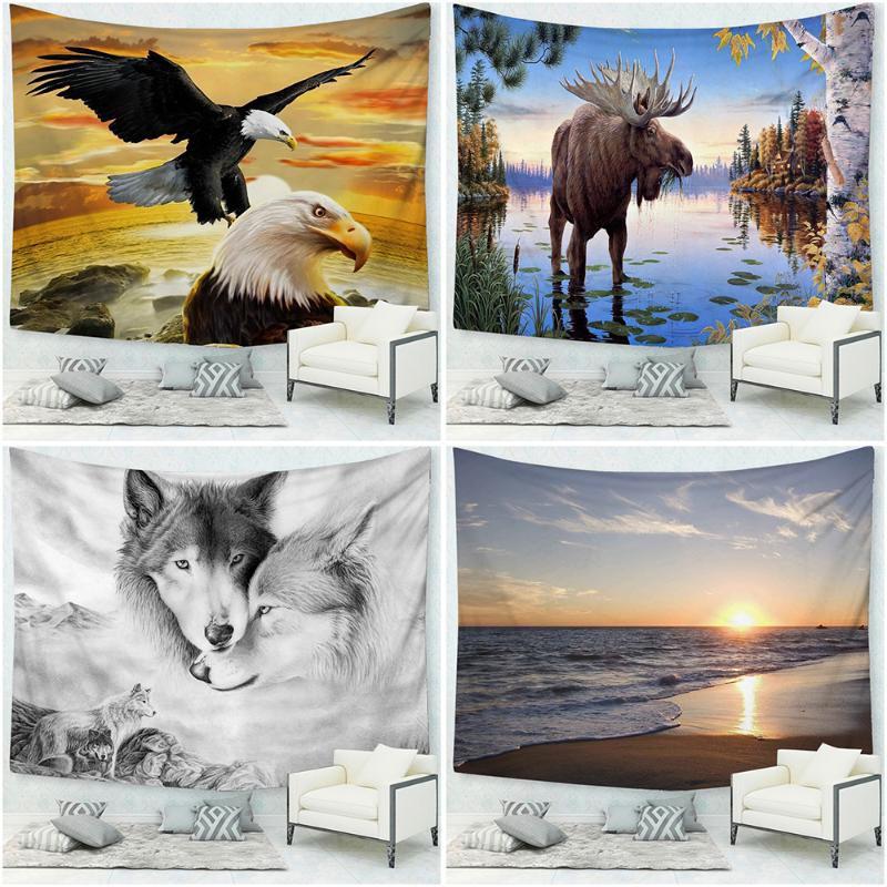 

Tapestries 3D Animal Print Tapestry Living Room Bedroom Wall Decoration Dormitory Home Hanging Tapiz 100%polyester