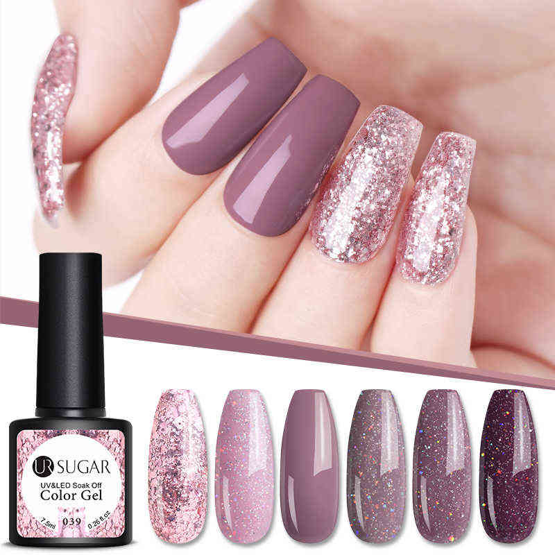 NXY Nail Gel 7 5ml Glitter Sequins Polish Semi Permanent Rose Gold Soak Off Uv Led s Art Varnish Base Top 0328