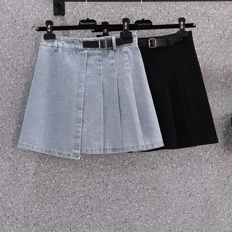 Skirts A-line Denim Skirt Chain Decoration High Waist Pleated Y2K Streetwear Preppy, Black
Skirts A-line Denim Skirt Chain Decoration High Waist Pleated Y2K Streetwear Preppy, Black