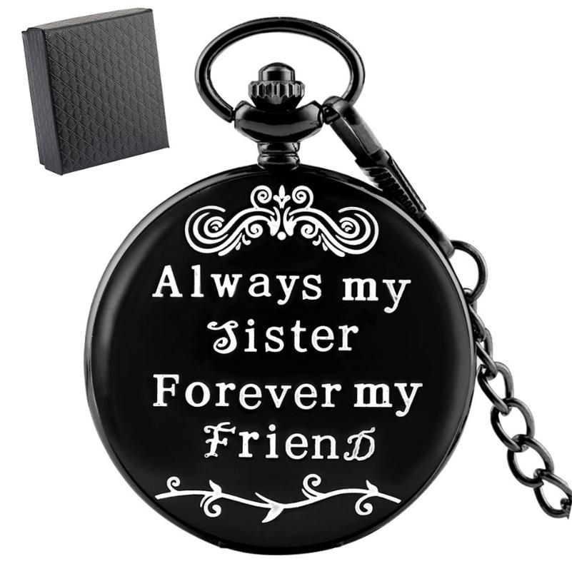 Pocket Watches Always My Sister Forever Friend Design Quartz Watch Birthday Thanksgiving Gift Antique, Black
Pocket Watches Always My Sister Forever Friend Design Quartz Watch Birthday Thanksgiving Gift Antique, Black