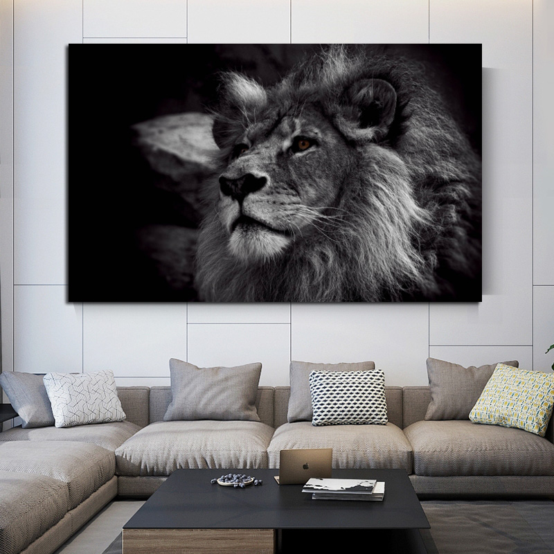 Modern Animal Posters and Prints Black and White Thinking Lion Canvas Painting Wall Pictures for Living Room Cuadros Home Decor
Modern Animal Posters and Prints Black and White Thinking Lion Canvas Painting Wall Pictures for Living Room Cuadros Home Decor