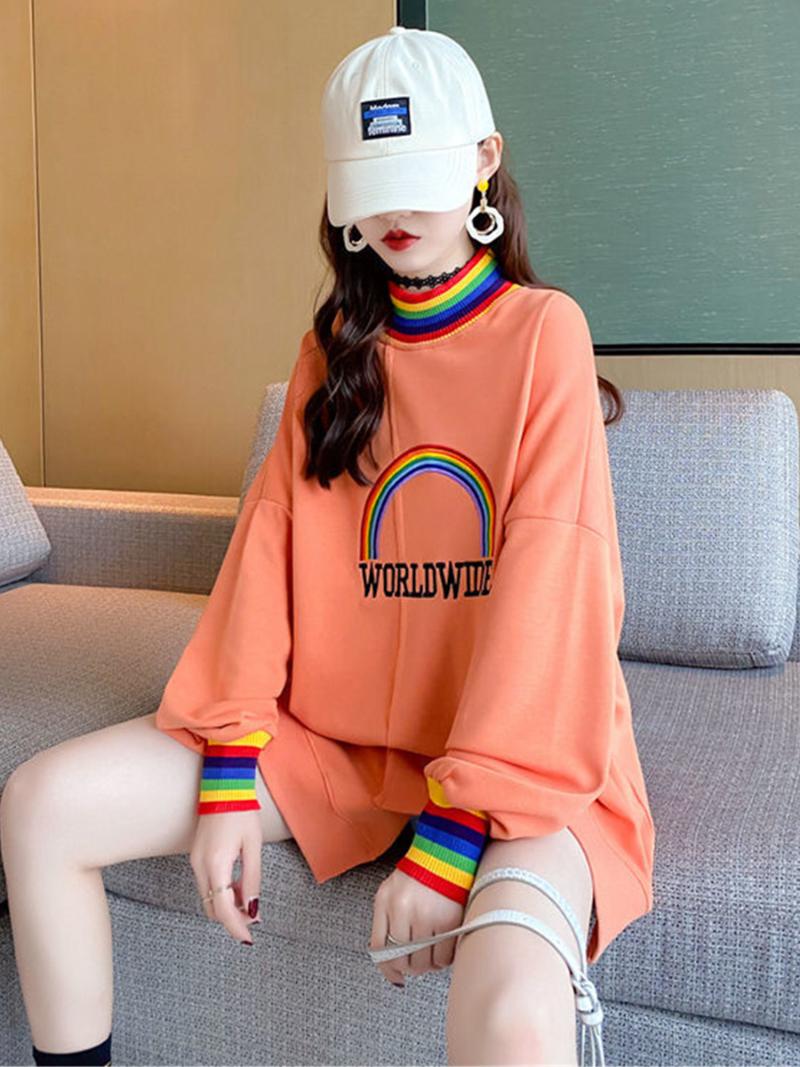 Women' Hoodies & Sweatshirts Turtleneck Hoodie Women Plus Velvet Funny Harajuku Rainbow PulloverThin Tops Womens Oversize Patchwork Leisure
Women' Hoodies & Sweatshirts Turtleneck Hoodie Women Plus Velvet Funny Harajuku Rainbow PulloverThin Tops Womens Oversize Patchwork Leisure