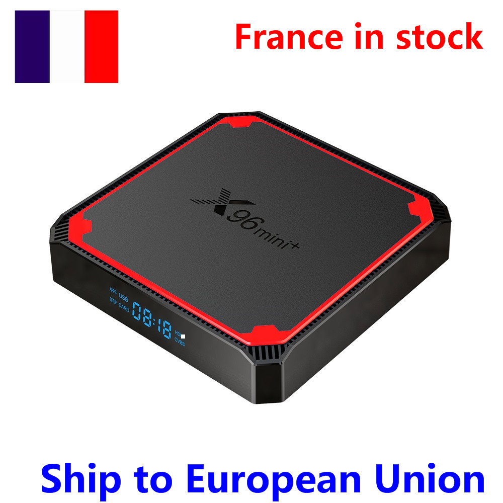 Ship from france to european Android 9.0 TV BOX X96 mini plus Amlogic S905W4 Quad core 1GB 8GB 2GB 16GB Support Dual WIFI
