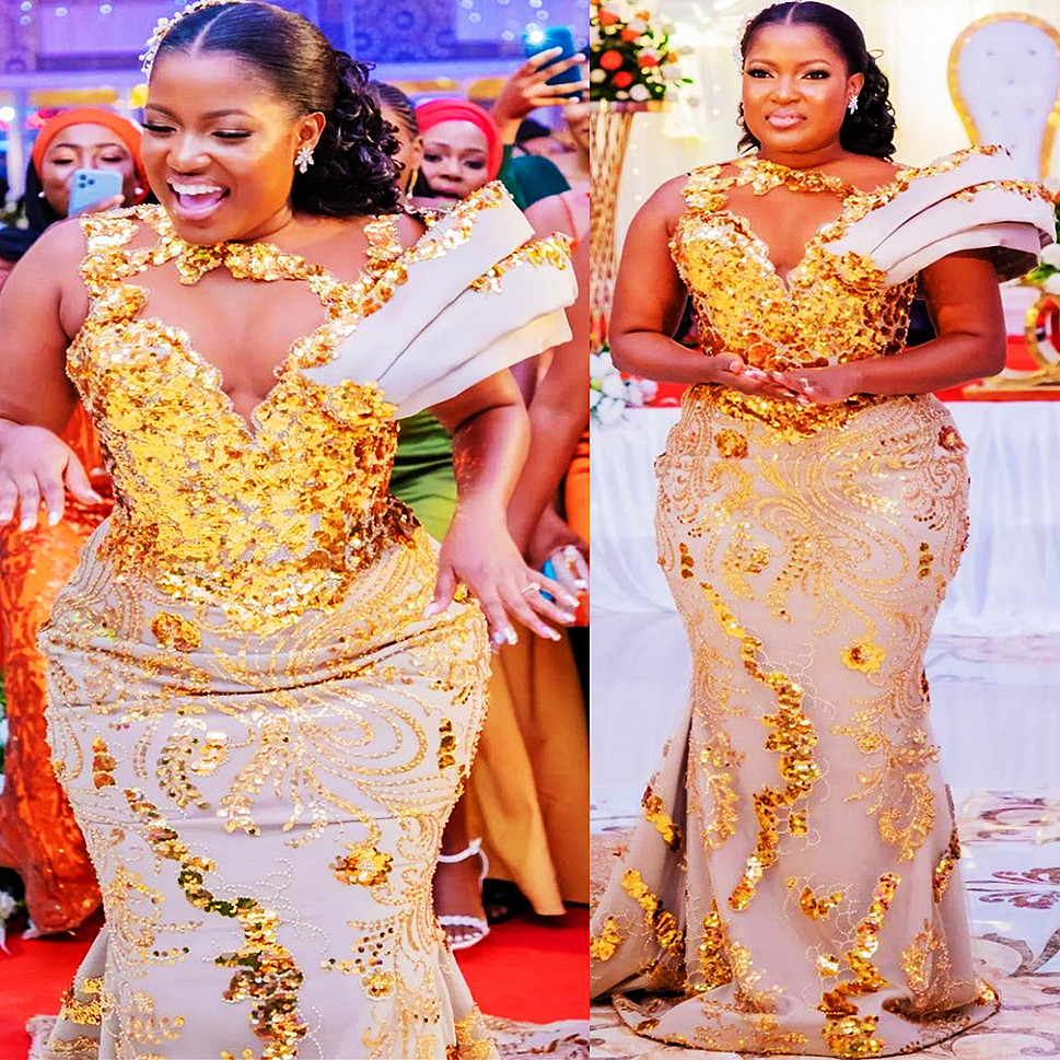 2022 Plus Size Arabic Aso Ebi Gold Mermaid Luxurious Prom Dresses Sheer Neck Evening Formal Party Second Reception Birthday Engagement Gowns Dress ZJ218, White
2022 Plus Size Arabic Aso Ebi Gold Mermaid Luxurious Prom Dresses Sheer Neck Evening Formal Party Second Reception Birthday Engagement Gowns Dress ZJ218, White