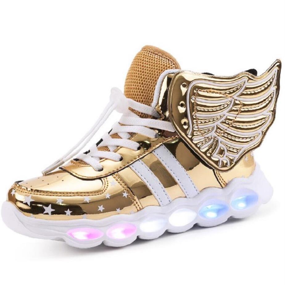 New Child Luminous Shoes Boy Girl Glowing Sneakers Kid Wing LED Light Up Flats Children Fashion Sneaker EUR Size 25-37280g, Red
New Child Luminous Shoes Boy Girl Glowing Sneakers Kid Wing LED Light Up Flats Children Fashion Sneaker EUR Size 25-37280g, Red