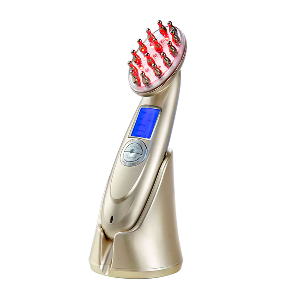 Electric RF Laser Hair Growth Comb Wireless Anti Hair Loss Therapy Infrared EMS Nano LED Red Light Vibration Massage Brush
Electric RF Laser Hair Growth Comb Wireless Anti Hair Loss Therapy Infrared EMS Nano LED Red Light Vibration Massage Brush