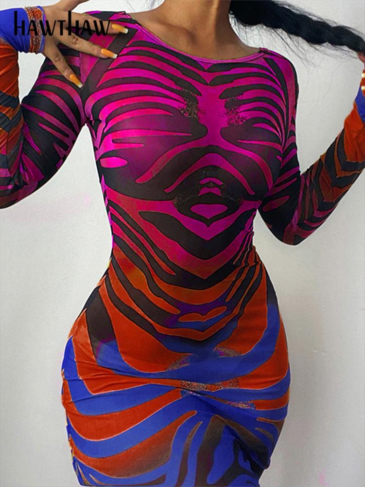 Women Autumn Long Sleeve Printed Mesh See Through Bodycon Dress Fall Female Clothing Streetwear Wholesale Items, Red
Women Autumn Long Sleeve Printed Mesh See Through Bodycon Dress Fall Female Clothing Streetwear Wholesale Items, Red