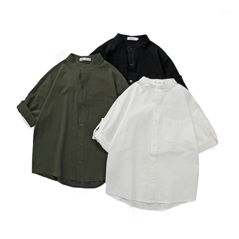 Men' Casual Shirts Men' Linen Stand Collar Solid Color Shirt Summer Men Three Quarter Sleeve Japanese Mens Clothing TopsMen, White
Men' Casual Shirts Men' Linen Stand Collar Solid Color Shirt Summer Men Three Quarter Sleeve Japanese Mens Clothing TopsMen, White