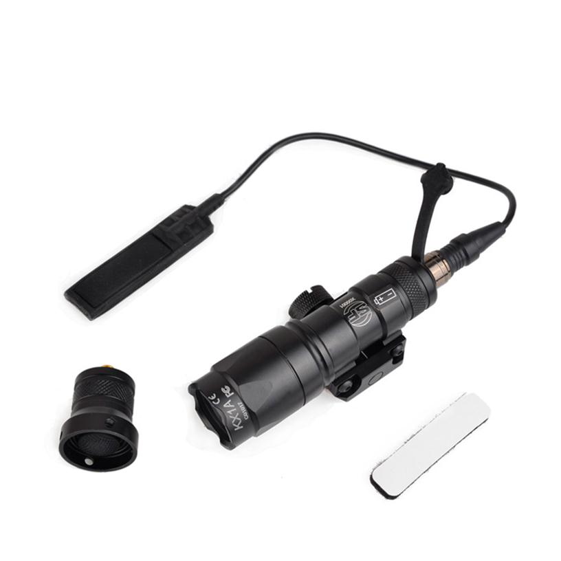 Airsoft Tactical SF M300 Mini Scout Light 250lumen tactical flashlight with remote switch tail mount for 20MM Weaver Rail291n, Bk
Airsoft Tactical SF M300 Mini Scout Light 250lumen tactical flashlight with remote switch tail mount for 20MM Weaver Rail291n, Bk