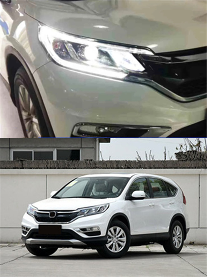 LED Headlight For Honda CR-V 2012-15 High Beam Head Lights Assembly DRL Turn Signal Angel Eye Lamp