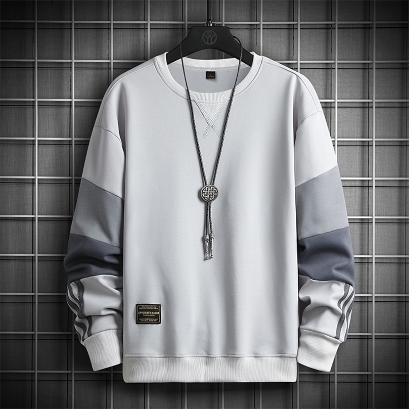 Mens Sweatshirts Long Sleeve Round Neck Autumn Hoodie Men Sweatshirt Patchwork Fashion Streetwear Trendy Male Clothing 220406, Ywb3196 darkblue
Mens Sweatshirts Long Sleeve Round Neck Autumn Hoodie Men Sweatshirt Patchwork Fashion Streetwear Trendy Male Clothing 220406, Ywb3196 darkblue