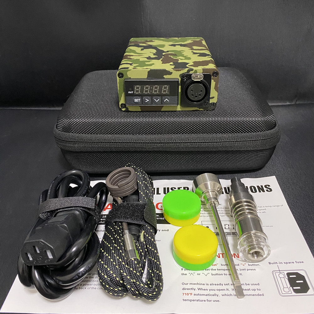 Portable oil rig banger electric dab nail kits Enail coil heater glass water bong, Black set+20mm coil
Portable oil rig banger electric dab nail kits Enail coil heater glass water bong, Black set+20mm coil