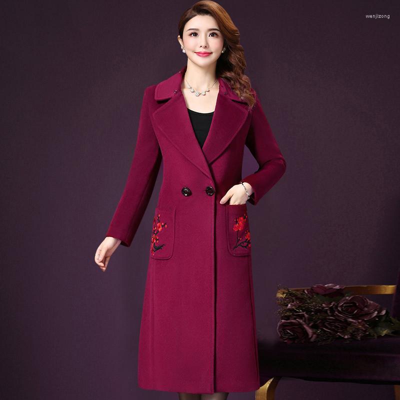 Women's Wool & Blends Winter Coats 2022 Women Fashion Burgundy Single Breasted Long-sleeve Jackets Elegant Slim Thicken Female Overcoat, Purple
Women's Wool & Blends Winter Coats 2022 Women Fashion Burgundy Single Breasted Long-sleeve Jackets Elegant Slim Thicken Female Overcoat, Purple