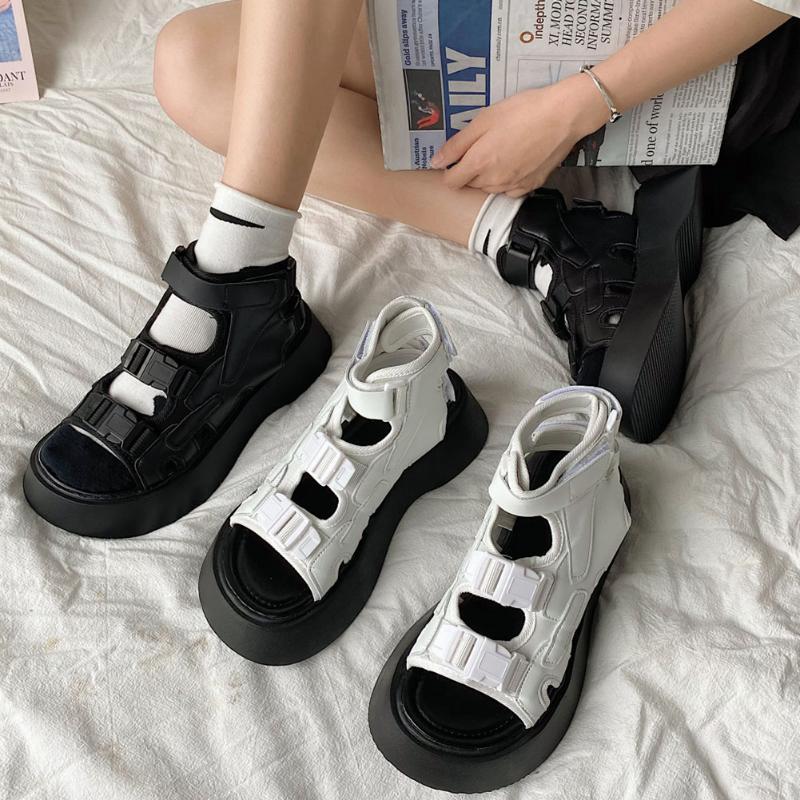Sandals Comfy Walking Black White Fashion Cool Street Brand Design Summer Woman Shoes
Sandals Comfy Walking Black White Fashion Cool Street Brand Design Summer Woman Shoes