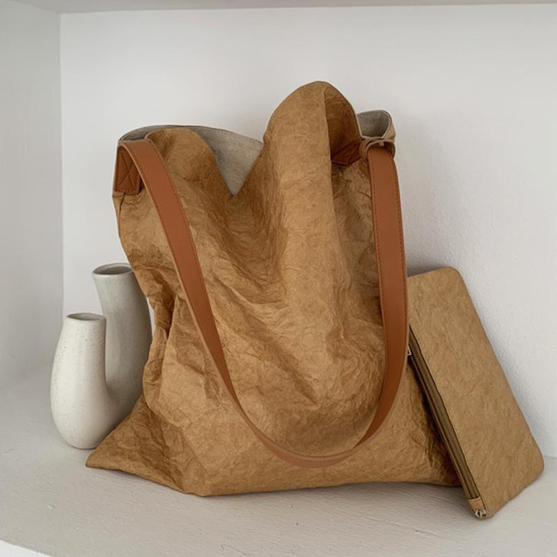 Evening Bags Ladies Kraft Paper Bucket Bag Female 2 Piece Set Handbag Women Simple Design Shoulder Girls Eco Books And Casual TotesEvening, Khaki
Evening Bags Ladies Kraft Paper Bucket Bag Female 2 Piece Set Handbag Women Simple Design Shoulder Girls Eco Books And Casual TotesEvening, Khaki