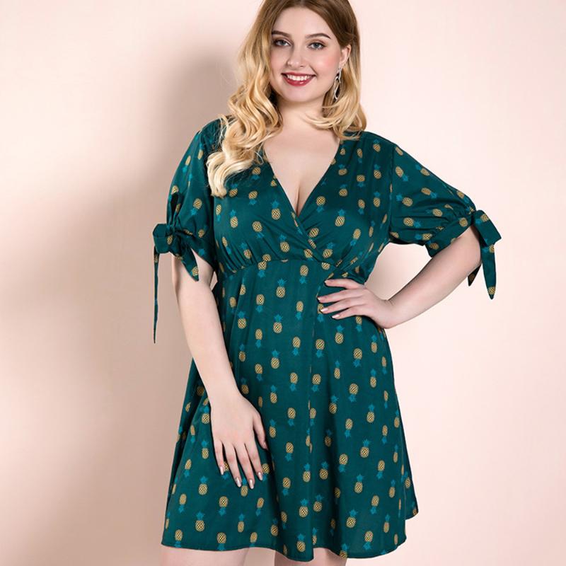 Plus Size Dresses Green Dress Fruit Print Half Sleeve Bowknot Loose Women's Clothing Large Sizes Holiday Bohemian For WomenPlus
Plus Size Dresses Green Dress Fruit Print Half Sleeve Bowknot Loose Women's Clothing Large Sizes Holiday Bohemian For WomenPlus