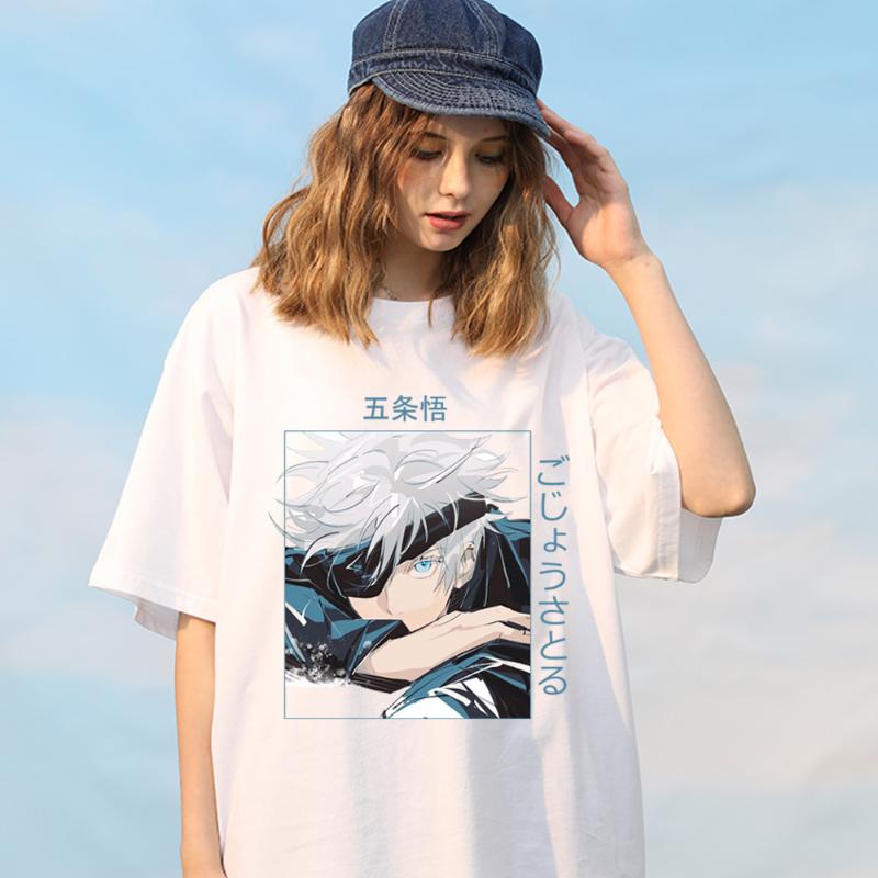 Men's T-Shirts Jujutsu Kaisen Print Women T-shirt Gojo Satoru Harajuku Japan Casual Tops Tee, Black
Men's T-Shirts Jujutsu Kaisen Print Women T-shirt Gojo Satoru Harajuku Japan Casual Tops Tee, Black